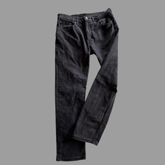 Levi's Men's Black 502 Tapered Jeans Actual 32x28 - Picture 1 of 9